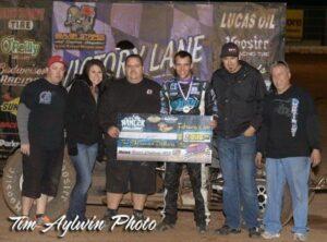 Bryan Clauson in Victory Circle. Photo by Tim Aylwin.