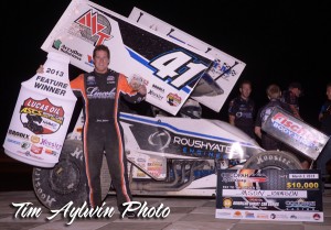 Jason Johnson earned a hefty $10,000 at the Cocopah Speedway, bringing his weekend sweep to a total value of $13,000. (ASCS Photo / Tim Aylwin) 