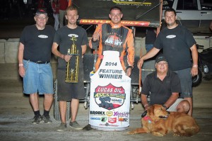 Brad Loyet raced to his third Lucas Oil ASCS victory of 2014, topping action at the Black Hills Speedway. (ASCS / Rob Kocak)