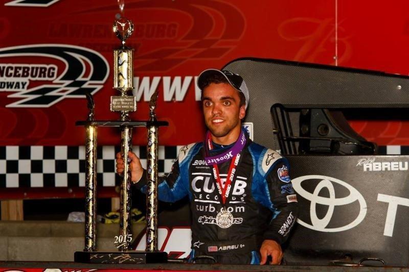 Abreu took the "Indiana Midget Week" series point lead by a single marker over second place Bryan Clauson heading into the five race series' finale at the Kokomo (Ind.) Speedway (Rich Forman Photo)  