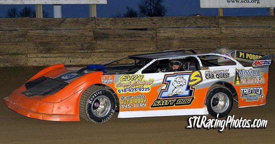 Rick Salter at Belle-Clair Speedway on March 18th, 2016.