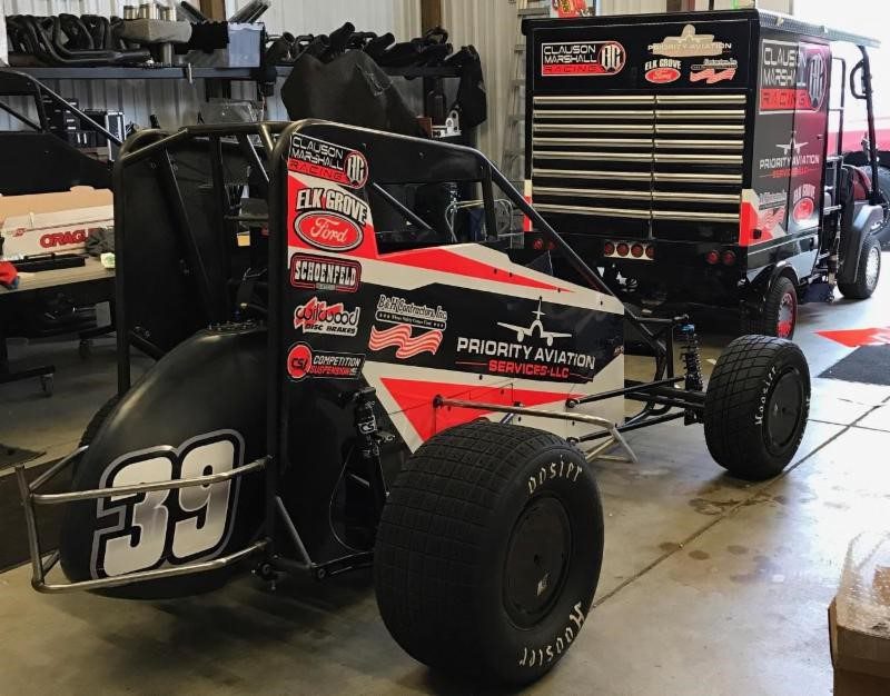 The Clauson/Marshall Racing #39 that Ricky Stenhouse, Jr. will race this Thursday night, October 20 during the USAC National Midget Championship's "Jason Leffler Memorial" at Wayne County Speedway in Wayne City, Illinois. 